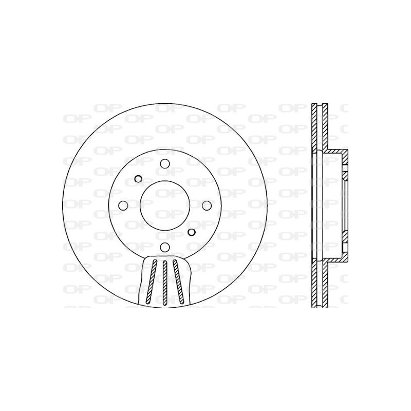 Jeu de 2 disques de frein OPEN PARTS