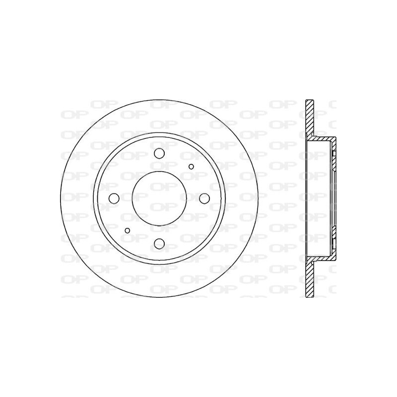 Jeu de 2 disques de frein OPEN PARTS