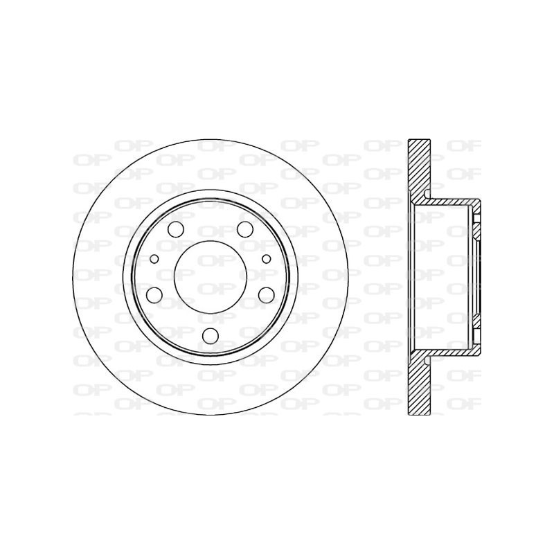 Jeu de 2 disques de frein OPEN PARTS