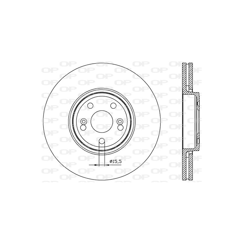 Jeu de 2 disques de frein OPEN PARTS