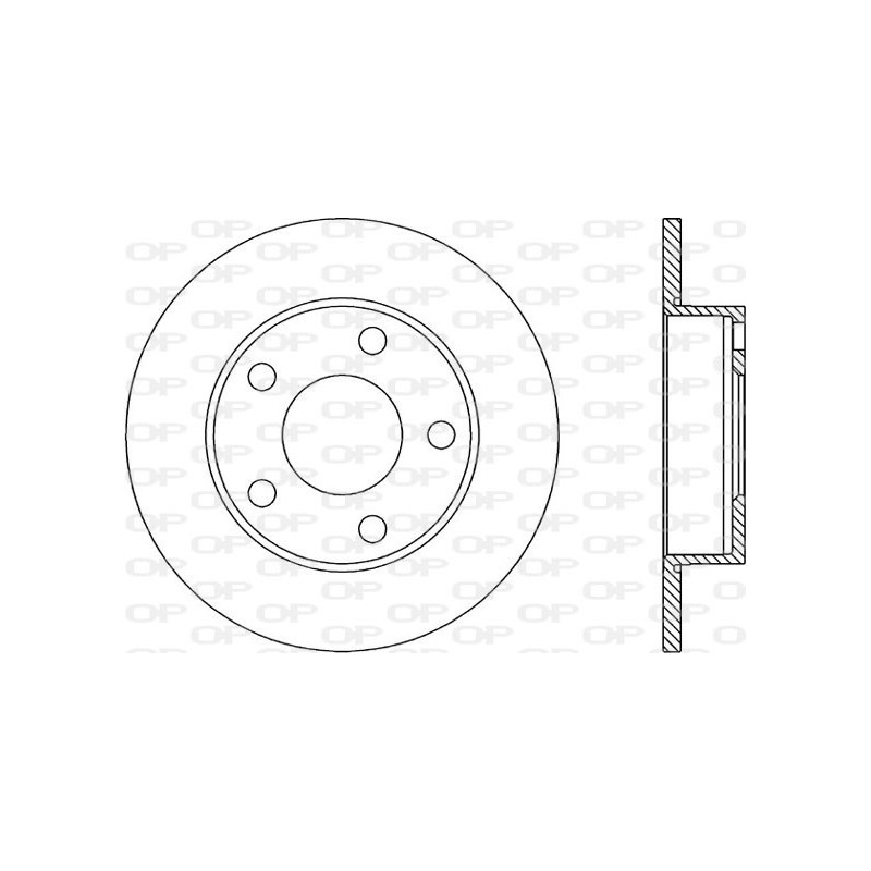 Jeu de 2 disques de frein OPEN PARTS