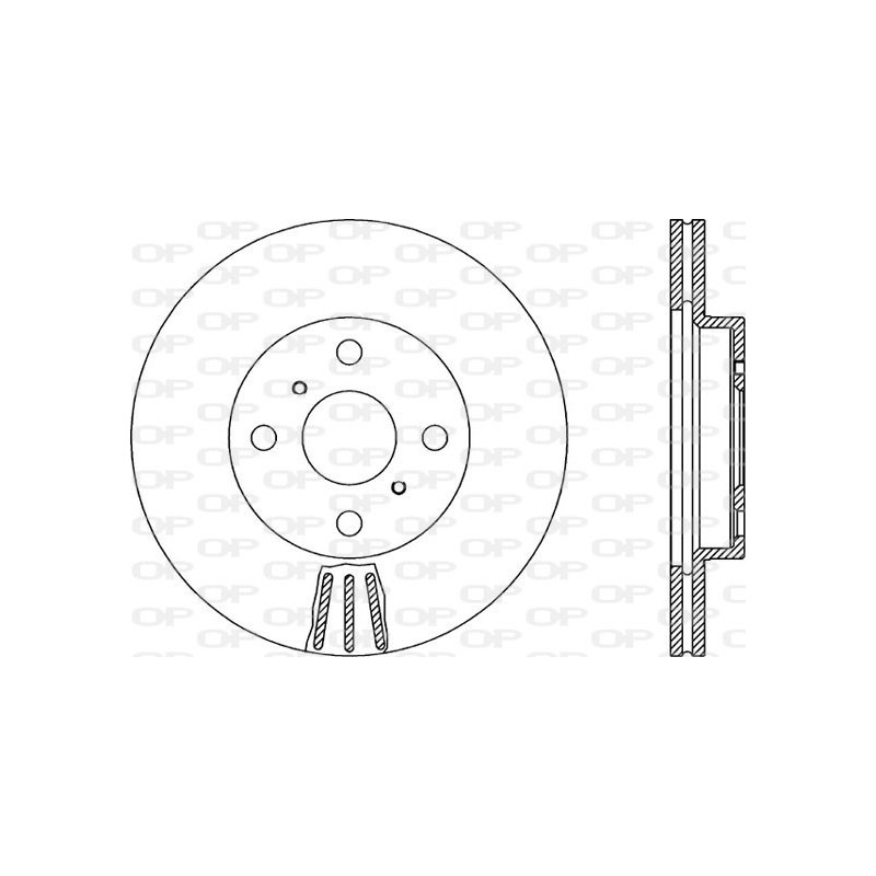 Jeu de 2 disques de frein OPEN PARTS