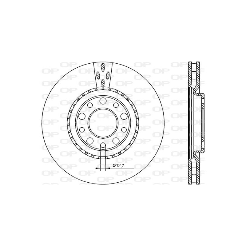 Jeu de 2 disques de frein OPEN PARTS