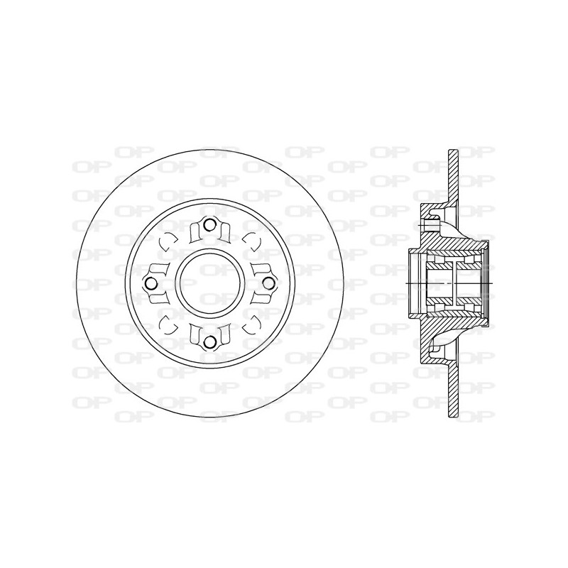 Jeu de 2 disques de frein OPEN PARTS