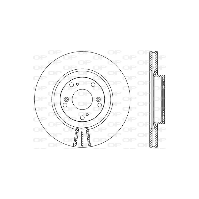 Jeu de 2 disques de frein OPEN PARTS