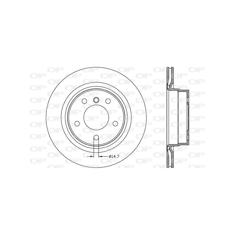 Jeu de 2 disques de frein OPEN PARTS