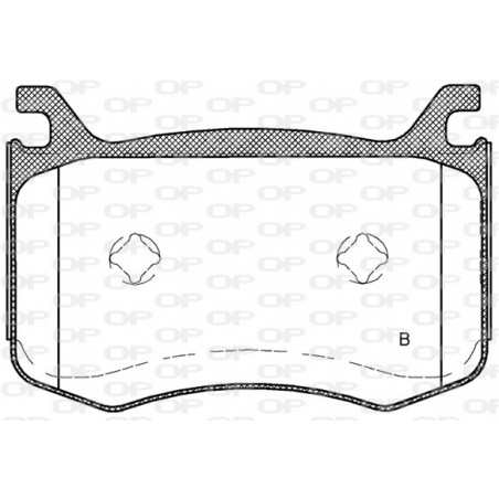 Jeu de quatre plaquettes de frein à disque OPEN PARTS