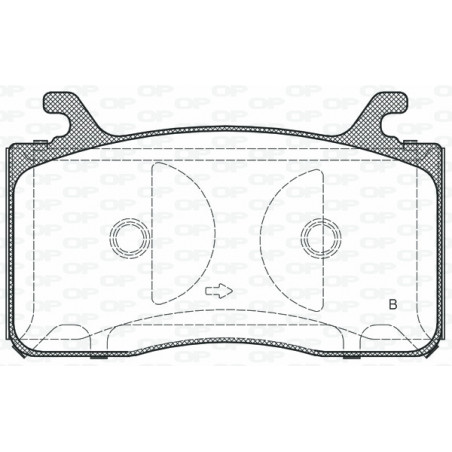 Jeu de quatre plaquettes de frein à disque OPEN PARTS