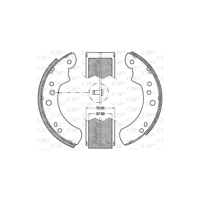 Jeu de mâchoires de frein OPEN PARTS