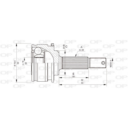 Tête de cardan OPEN PARTS