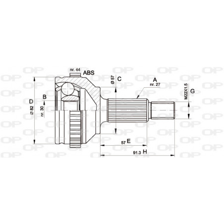 Tête de cardan OPEN PARTS