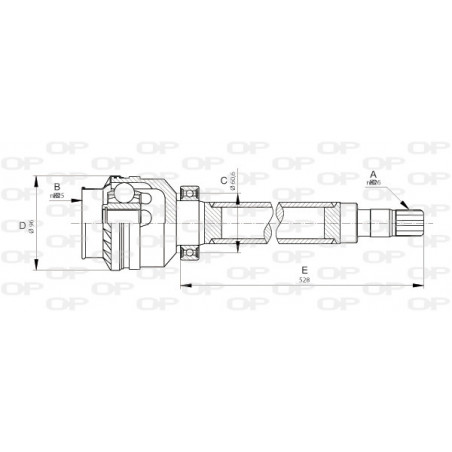 Tête de cardan OPEN PARTS