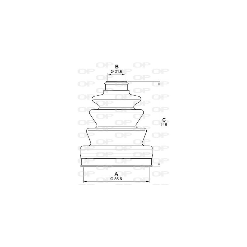 Jeu de joints-soufflets (Cardan) OPEN PARTS