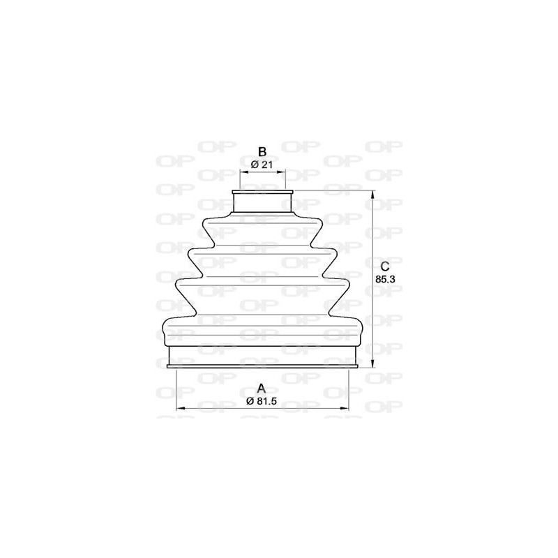 Jeu de joints-soufflets (Cardan) OPEN PARTS