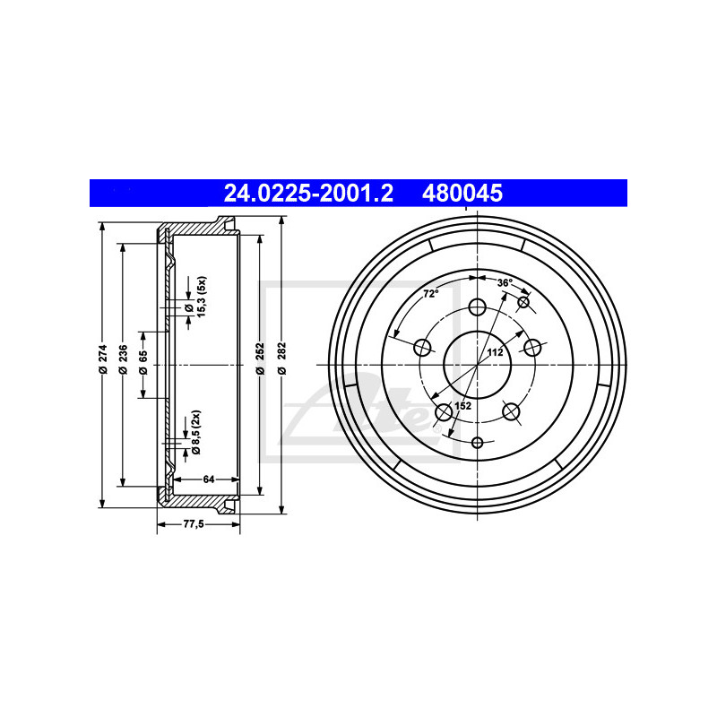 Tambour de frein ATE