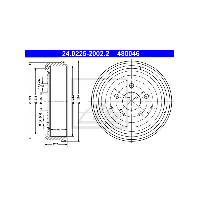 Tambour de frein ATE