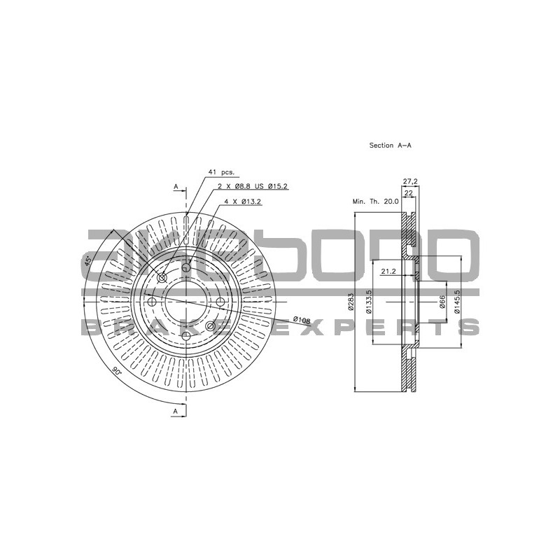 Disque de frein à l'unité AKEBONO