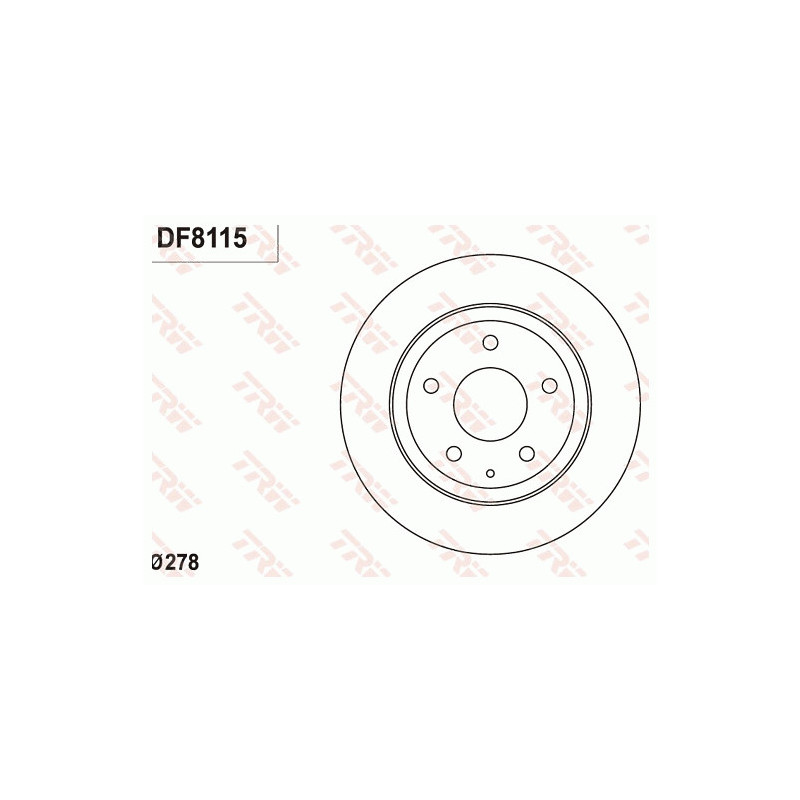 Jeu de 2 disques de frein TRW