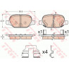 Jeu de quatre plaquettes de frein à disque TRW