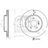 Jeu de 2 disques de frein FEBI BILSTEIN