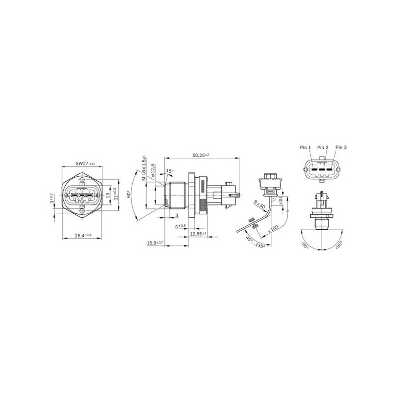 Capteur (pression carburant) BOSCH