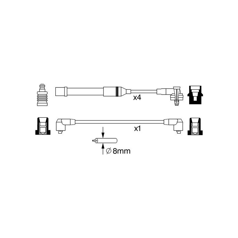 Fils de bougies / Faisceau d'allumage BOSCH