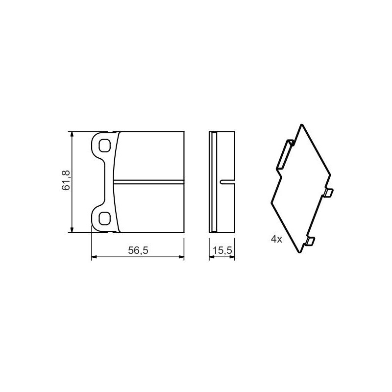 Jeu de quatre plaquettes de frein à disque BOSCH