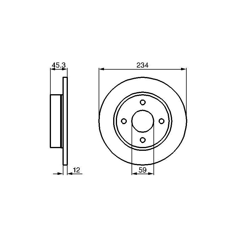 Disque de frein à l'unité BOSCH