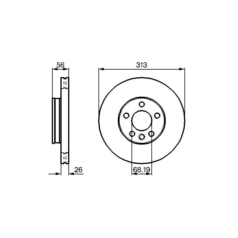 Disque de frein à l'unité BOSCH