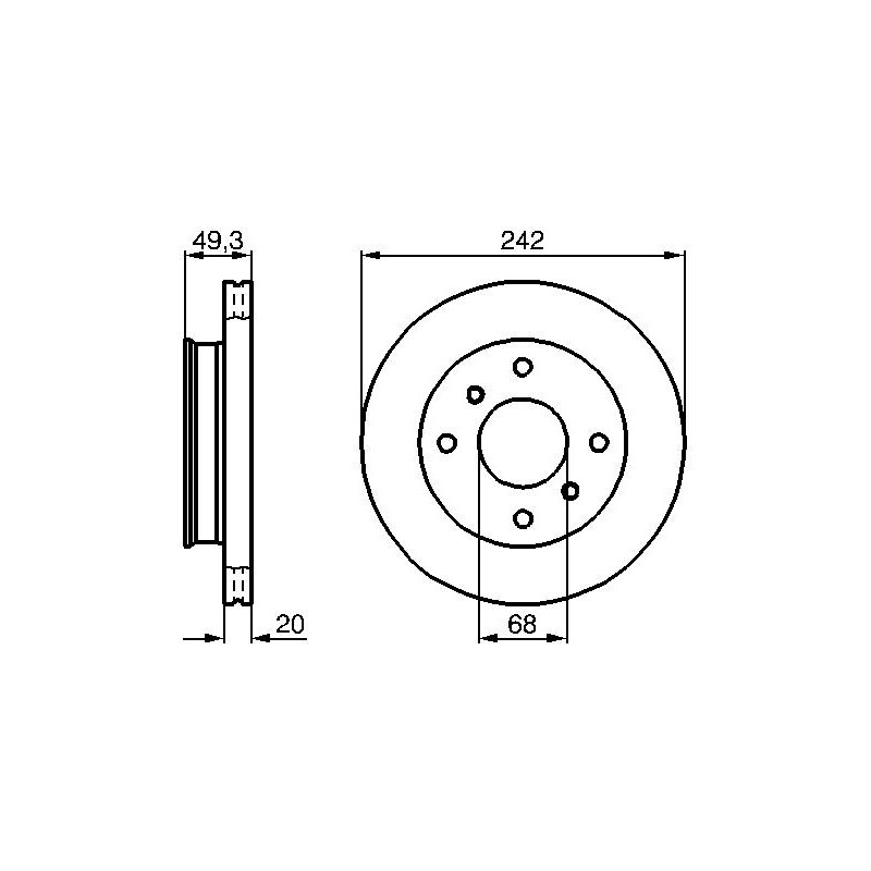 Disque de frein à l'unité BOSCH