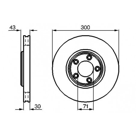 Disque de frein à l'unité BOSCH