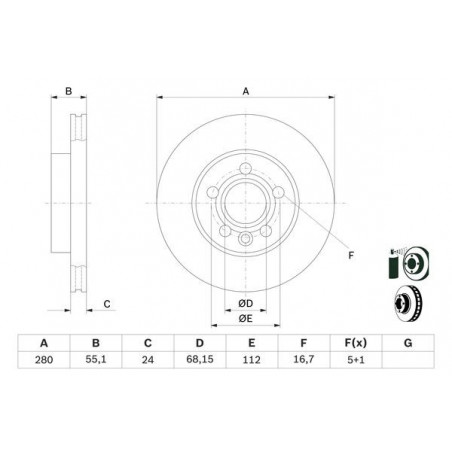 Disque de frein à l'unité BOSCH