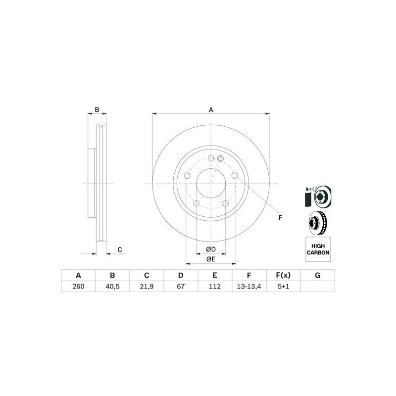 Disque de frein à l'unité BOSCH