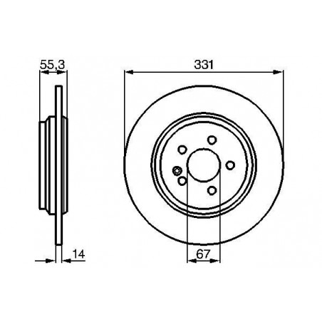 Disque de frein à l'unité BOSCH