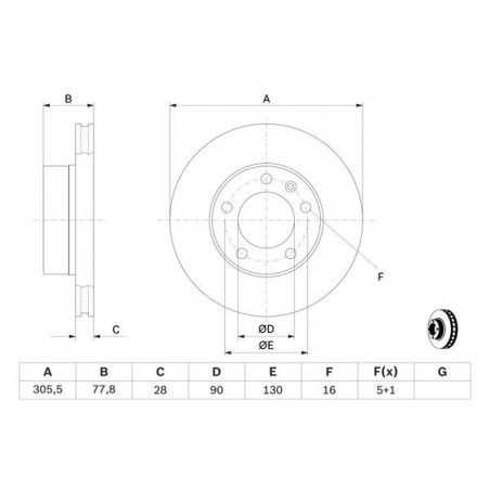 Disque de frein à l'unité BOSCH