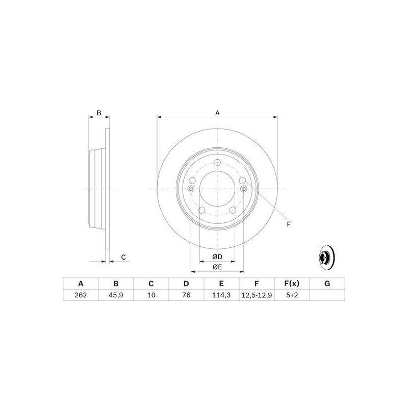 Disque de frein à l'unité BOSCH