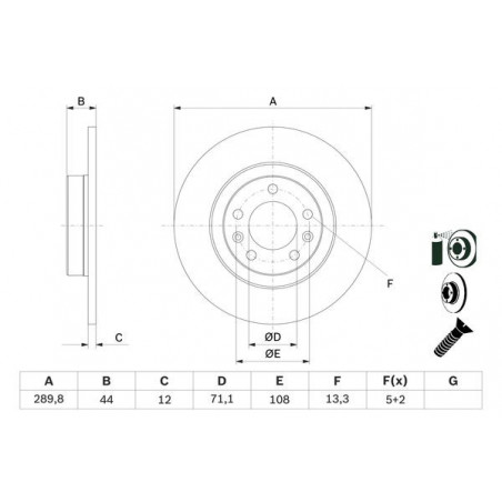 Disque de frein à l'unité BOSCH