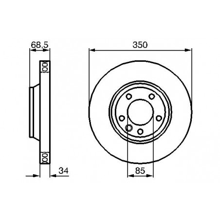 Disque de frein à l'unité BOSCH