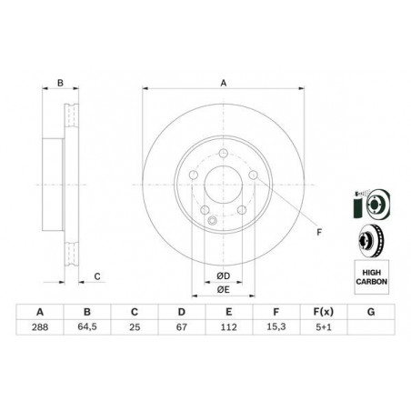 Disque de frein à l'unité BOSCH