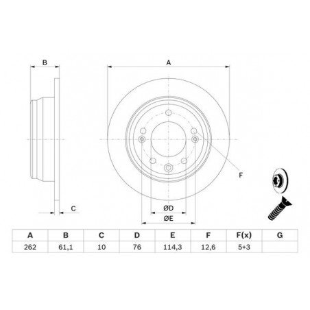 Disque de frein à l'unité BOSCH