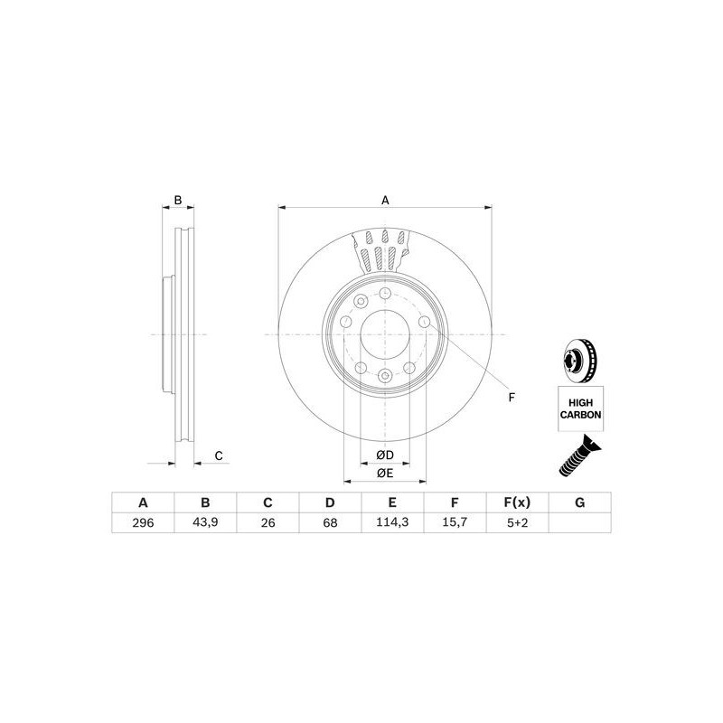 Disque de frein à l'unité BOSCH