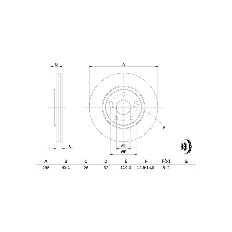 Disque de frein à l'unité BOSCH