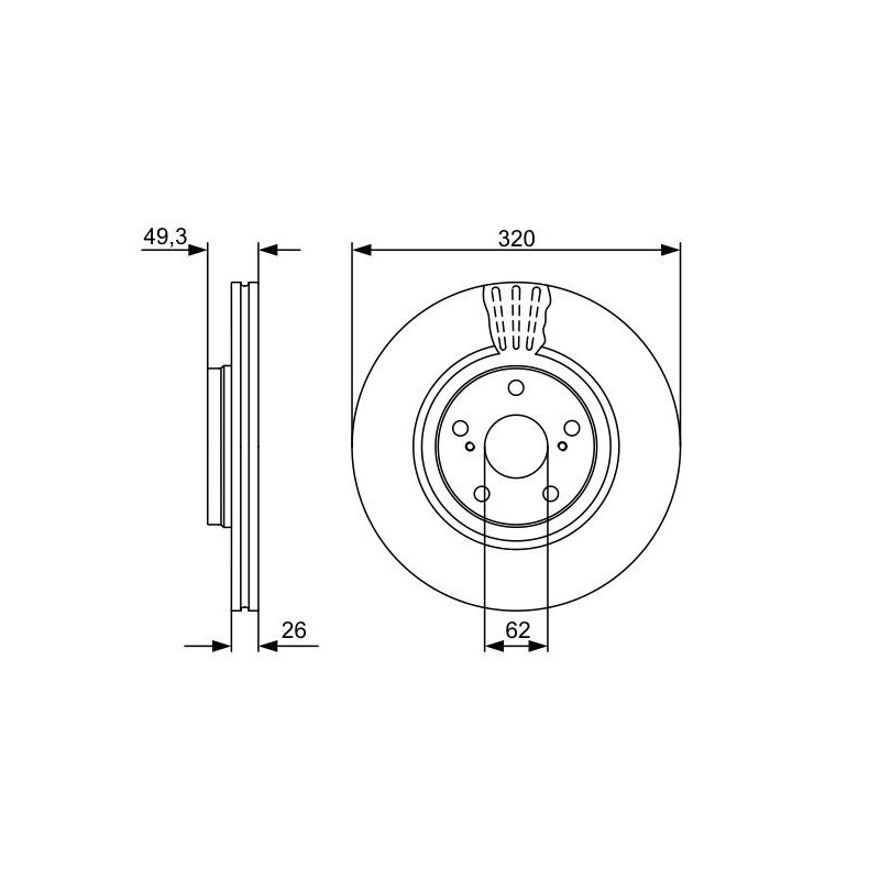 Disque de frein à l'unité BOSCH