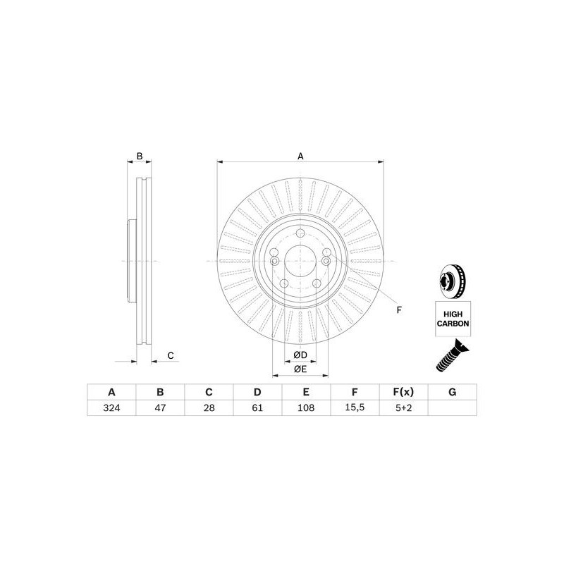 Disque de frein à l'unité BOSCH