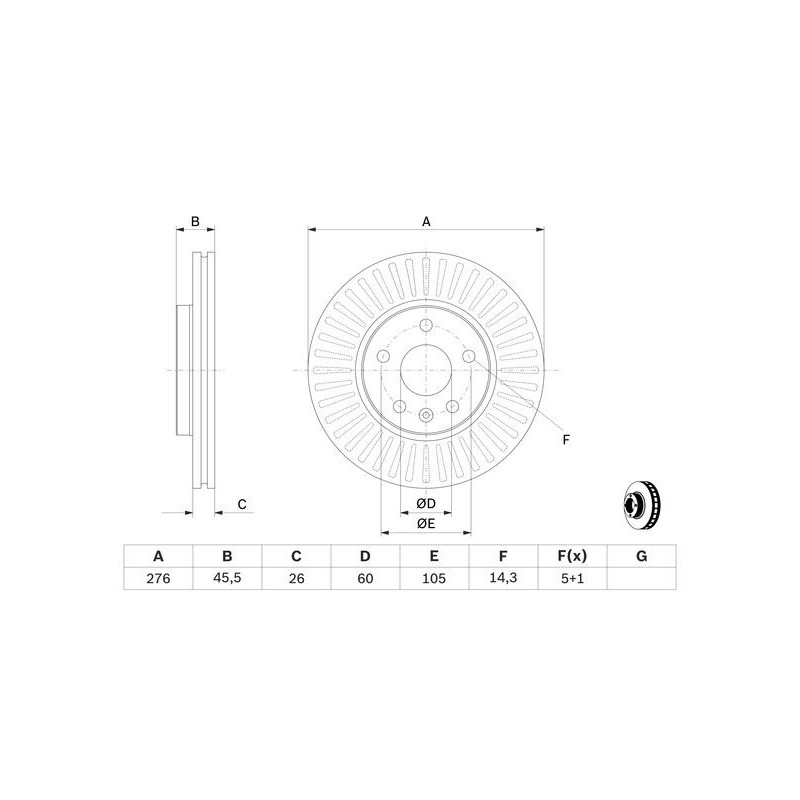 Disque de frein à l'unité BOSCH