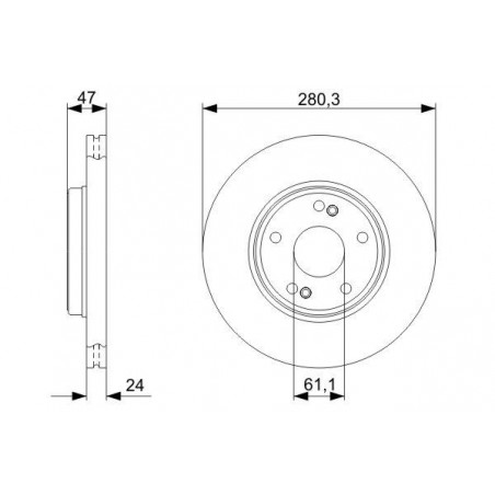 Disque de frein à l'unité BOSCH