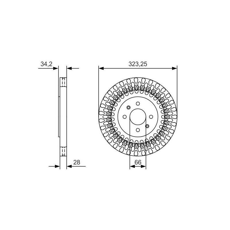 Disque de frein à l'unité BOSCH