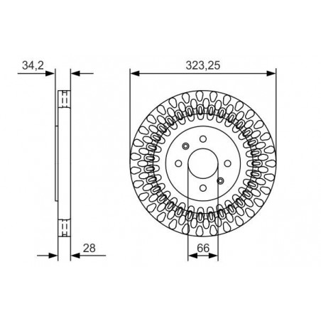 Disque de frein à l'unité BOSCH