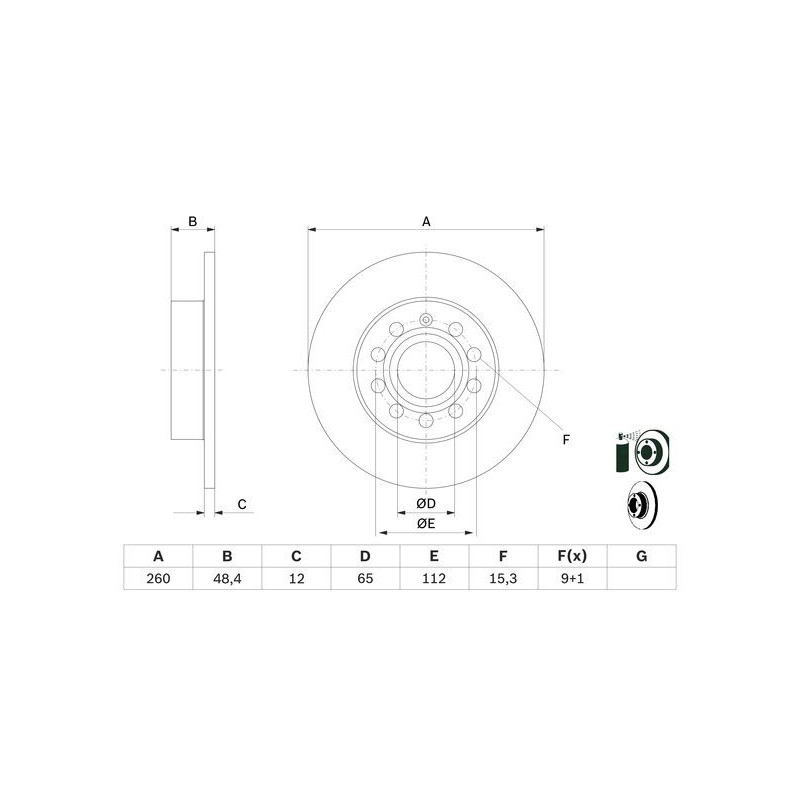 Disque de frein à l'unité BOSCH