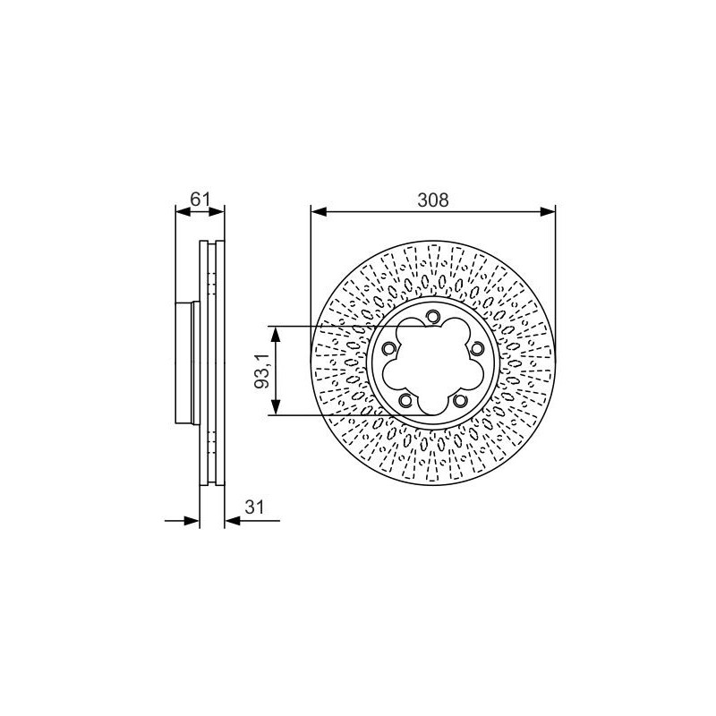 Disque de frein à l'unité BOSCH